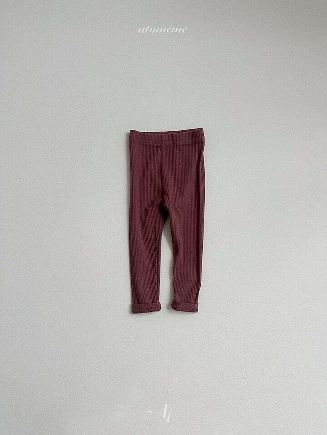 予約⌇atomeme / Milky ribbed leggings