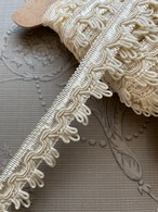 輸入デザインブレード フリンジブレード パールホワイト 50cm /カット エレガント カルトナージュ スツール デコレーション材