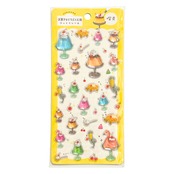 お菓子などうぶつ工房　ぷっくりシールシート　喫茶