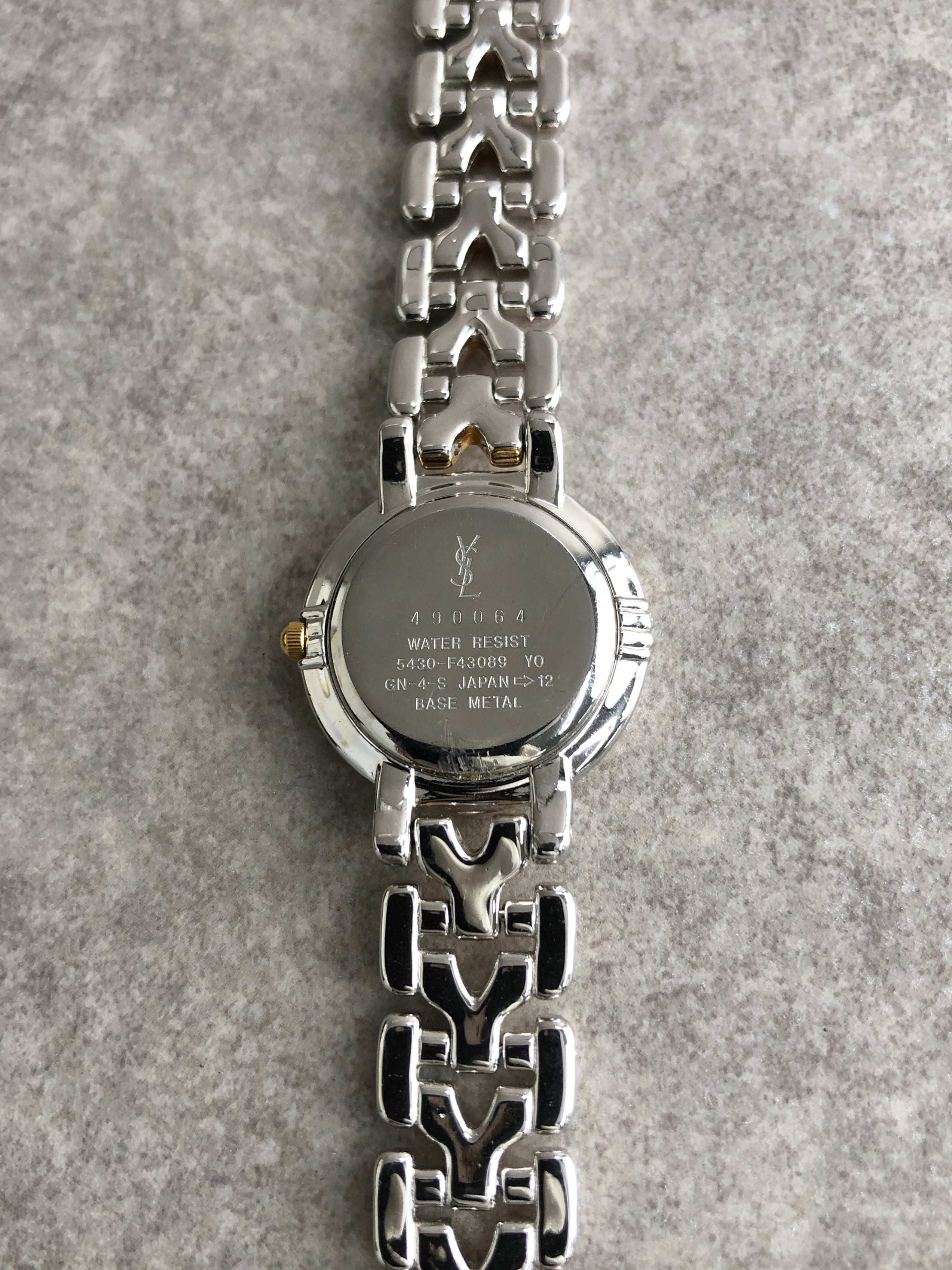 イヴサンローラン 腕時計 シルバー コンビ クォーツ レディース Yves Saint Laurent イヴ・サンローラン 腕時計 シルバー×ブラック YSL