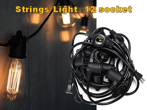 ストリングスライト 12ソケット Strings Light 6 socket ディスプレイ エジソン電球 DETAIL インテリア照明 E26