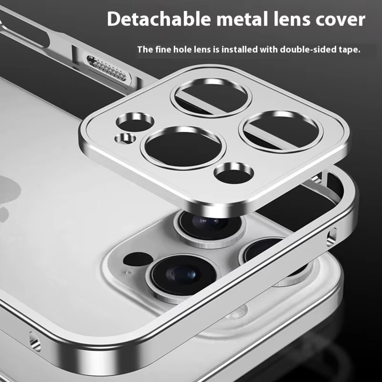 ◆iPhone 16/15/14/13/Pro/Pro Max/Plus/e◆Lock Metal Frame + Camera Cover Case / ロック メタルフレーム + カメラ カバー スマホケース