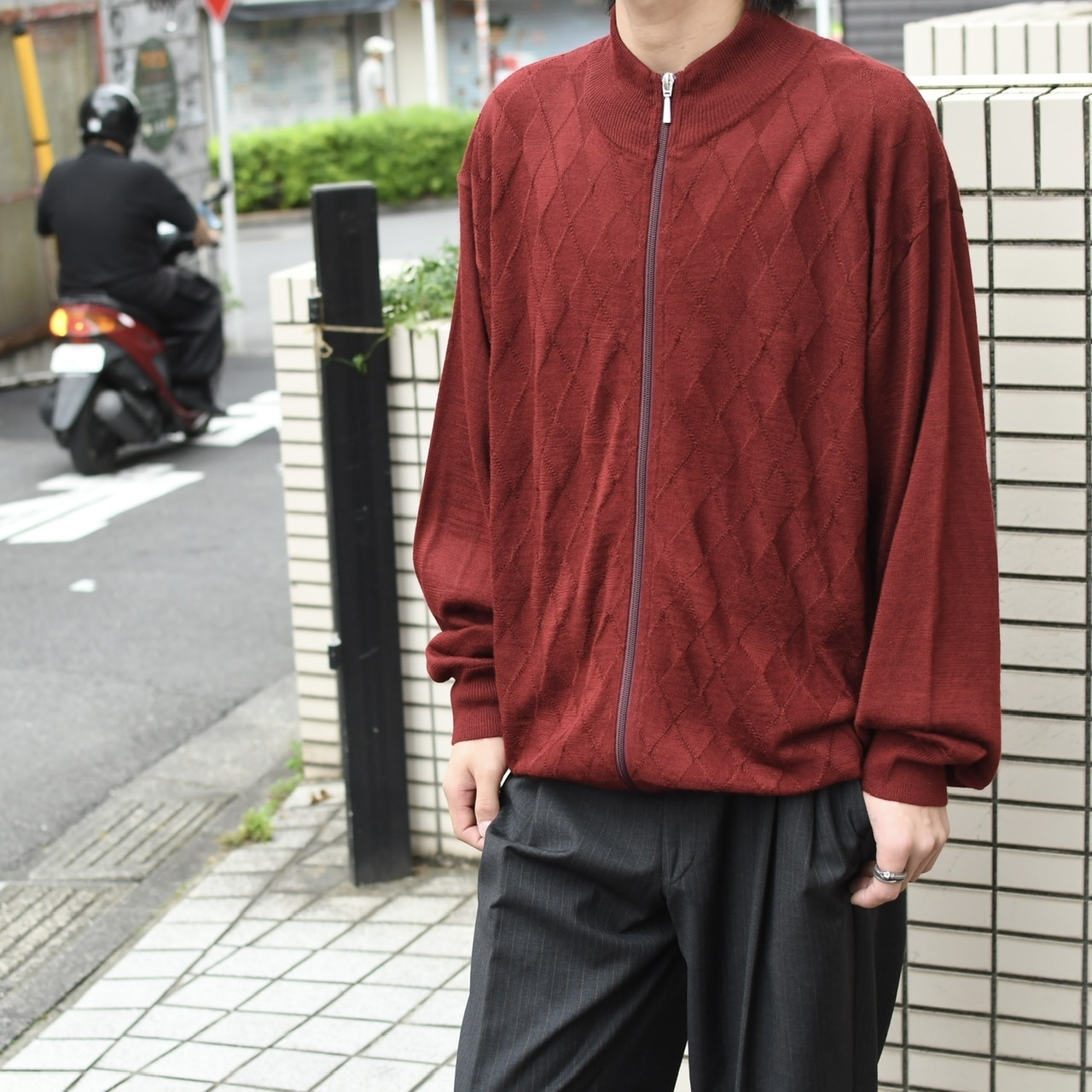 DUNLOP argyle pattern drivers knit