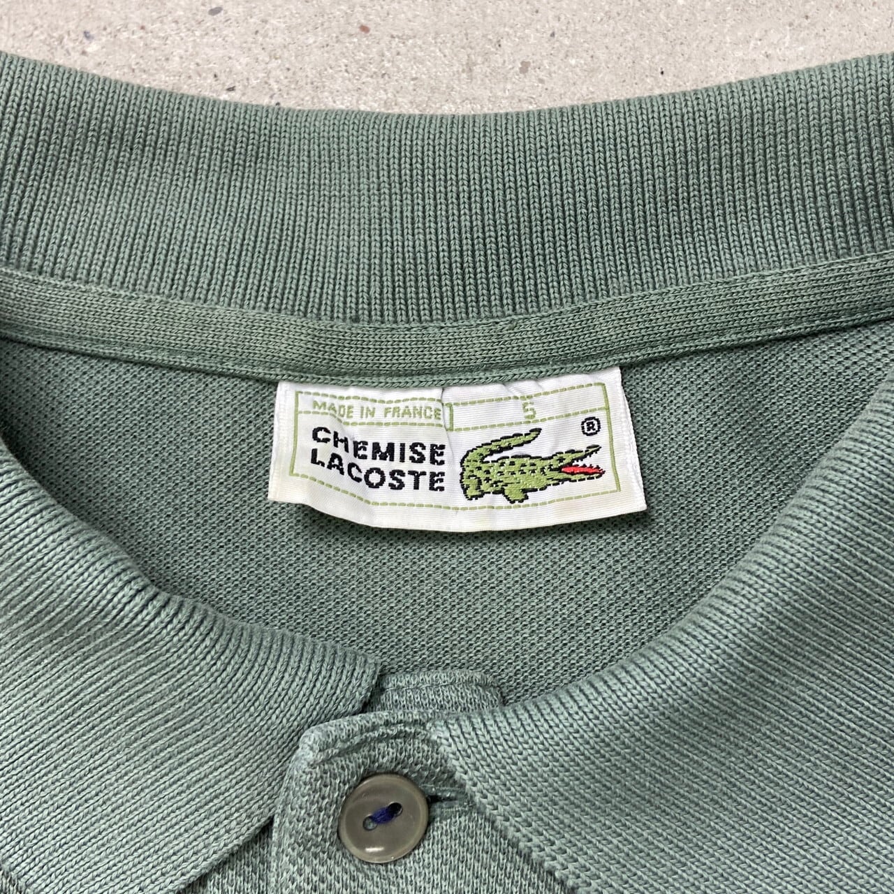 80年代 フランス製 LACOSTE ラコステ ポロシャツ 鹿の子 フレラコ 
