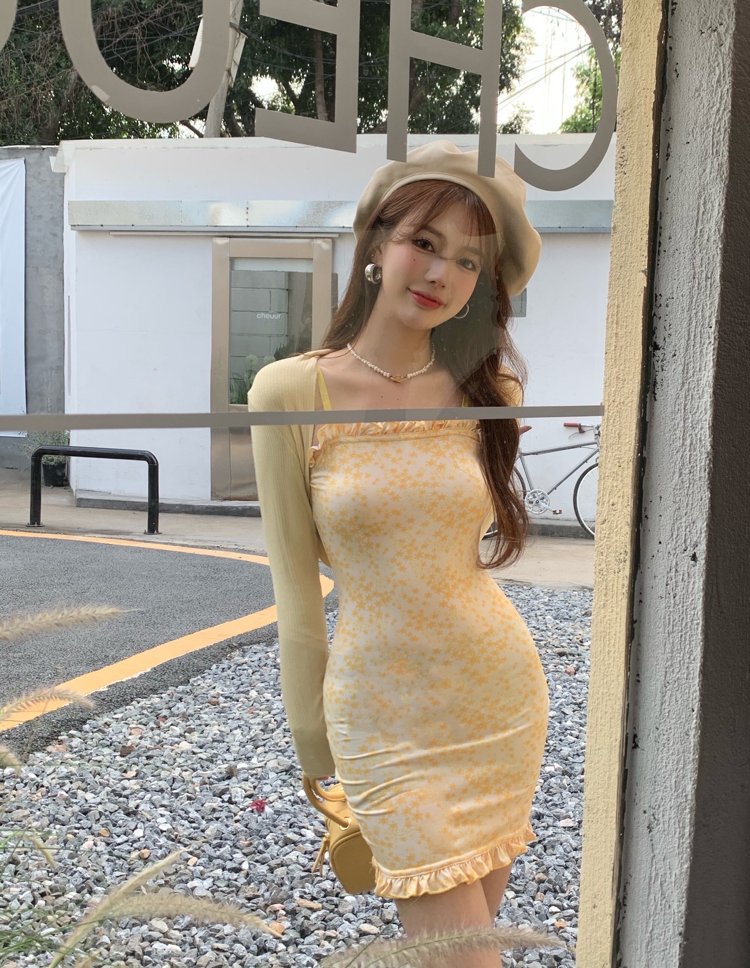 フローラルドレス レディースサマー薄手ショートスカート ウェスト 大人ガーリー スウィート キュート カジュアル 夏物 花柄 ピュア ブラックストロベリース20133804156