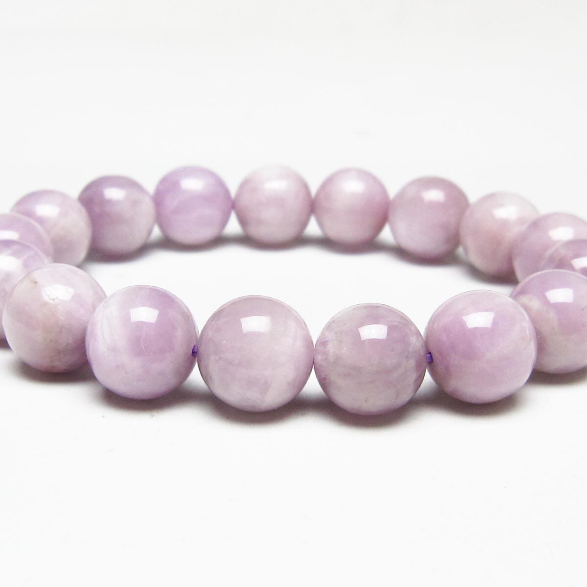 クンツァイト ブレスレット 12mm ミルキークンツァイト ブレス 一点物 メール便可 [M便 1/10] 111-46449