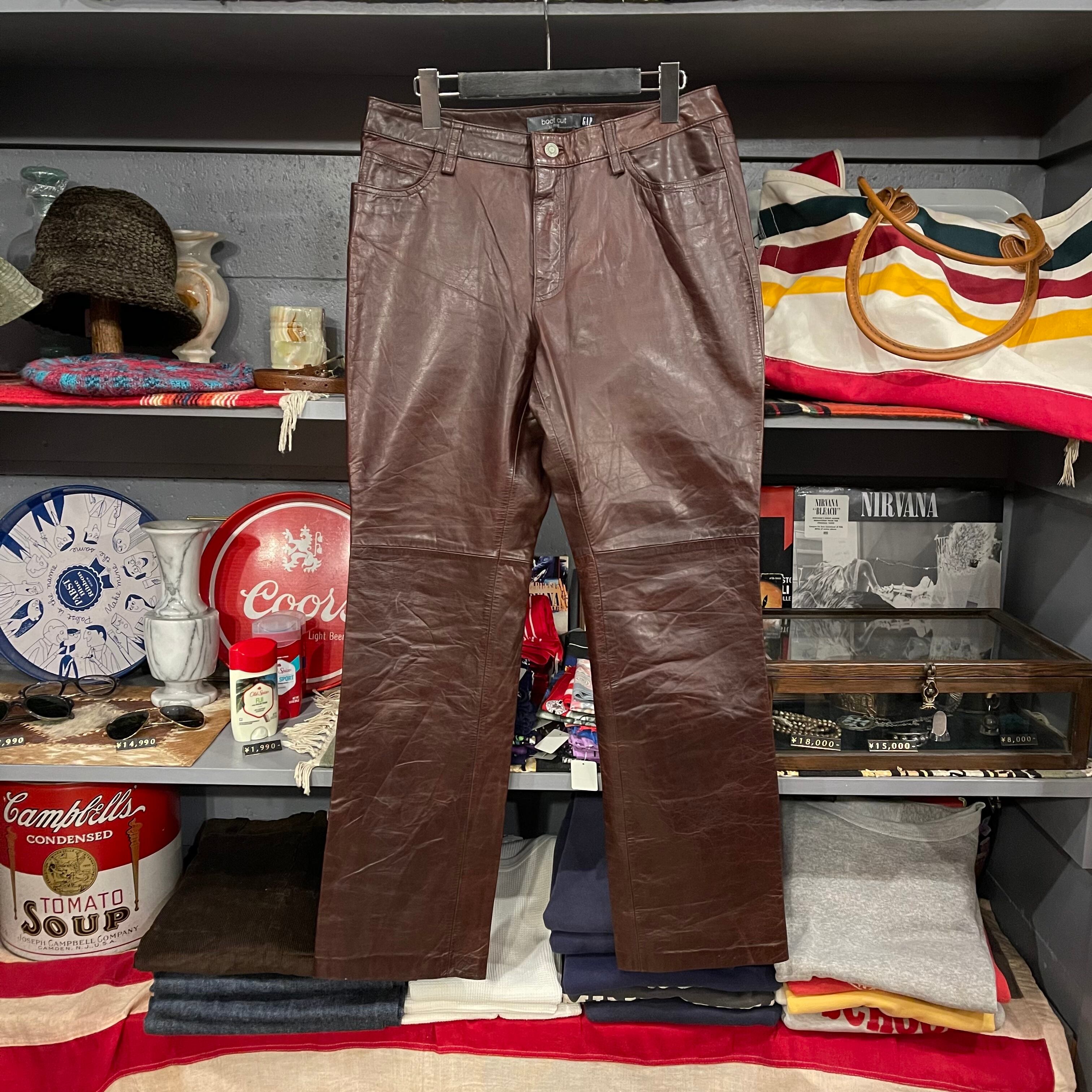 00s GAP Bootscut Leather Pants | VOSTOK