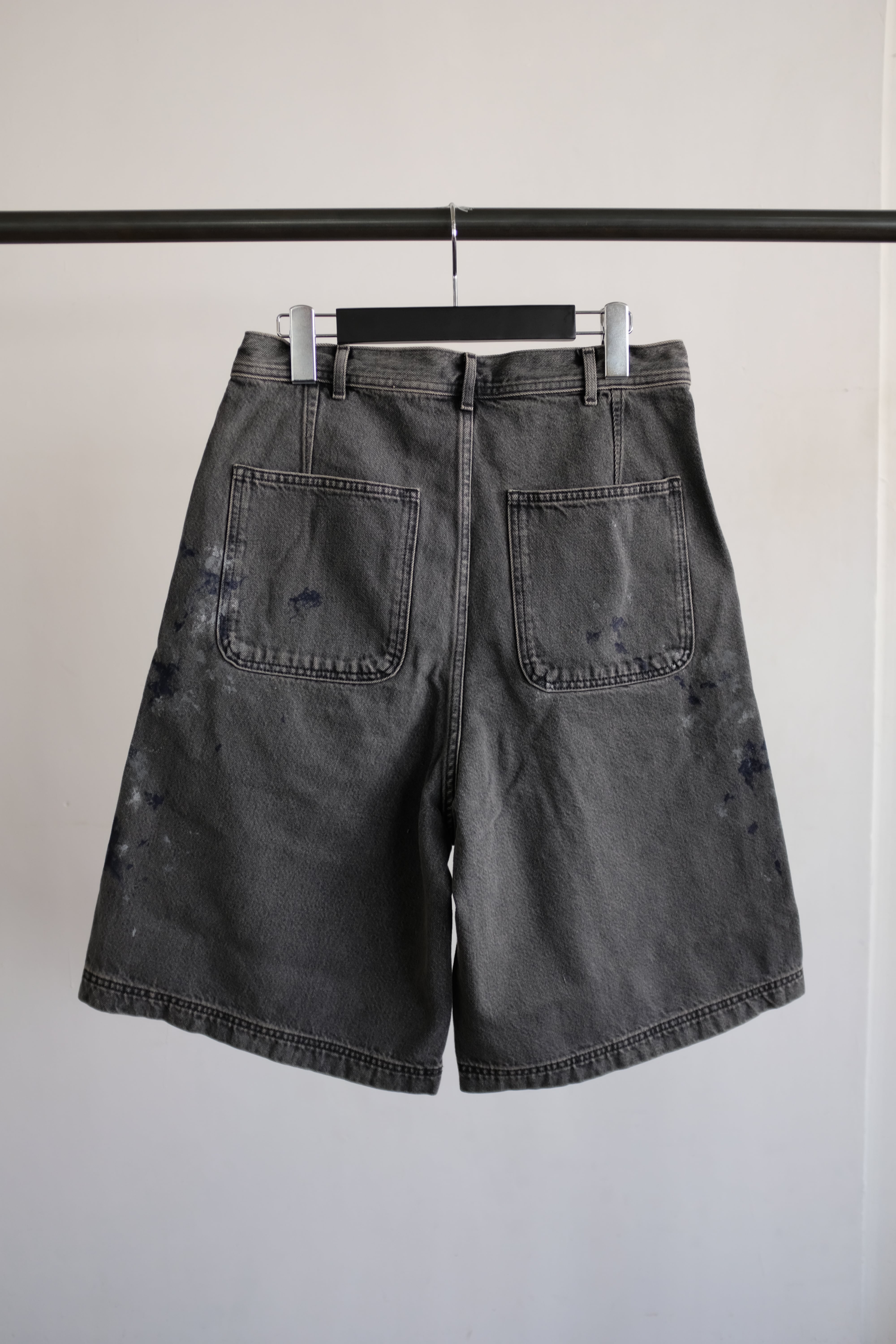 YLÈVE] HAND PAINT DENIM SHORTS / BLACK | YES-姫路の美容院と服のお
