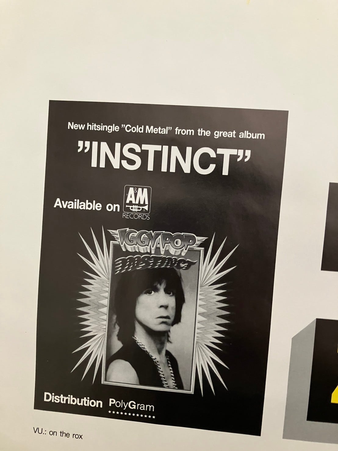 1988/Iggy Pop/Instinct Tour プロモーションポスター | woodmarquee