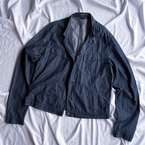 miu miu Stand Collar Light Denim Jacket