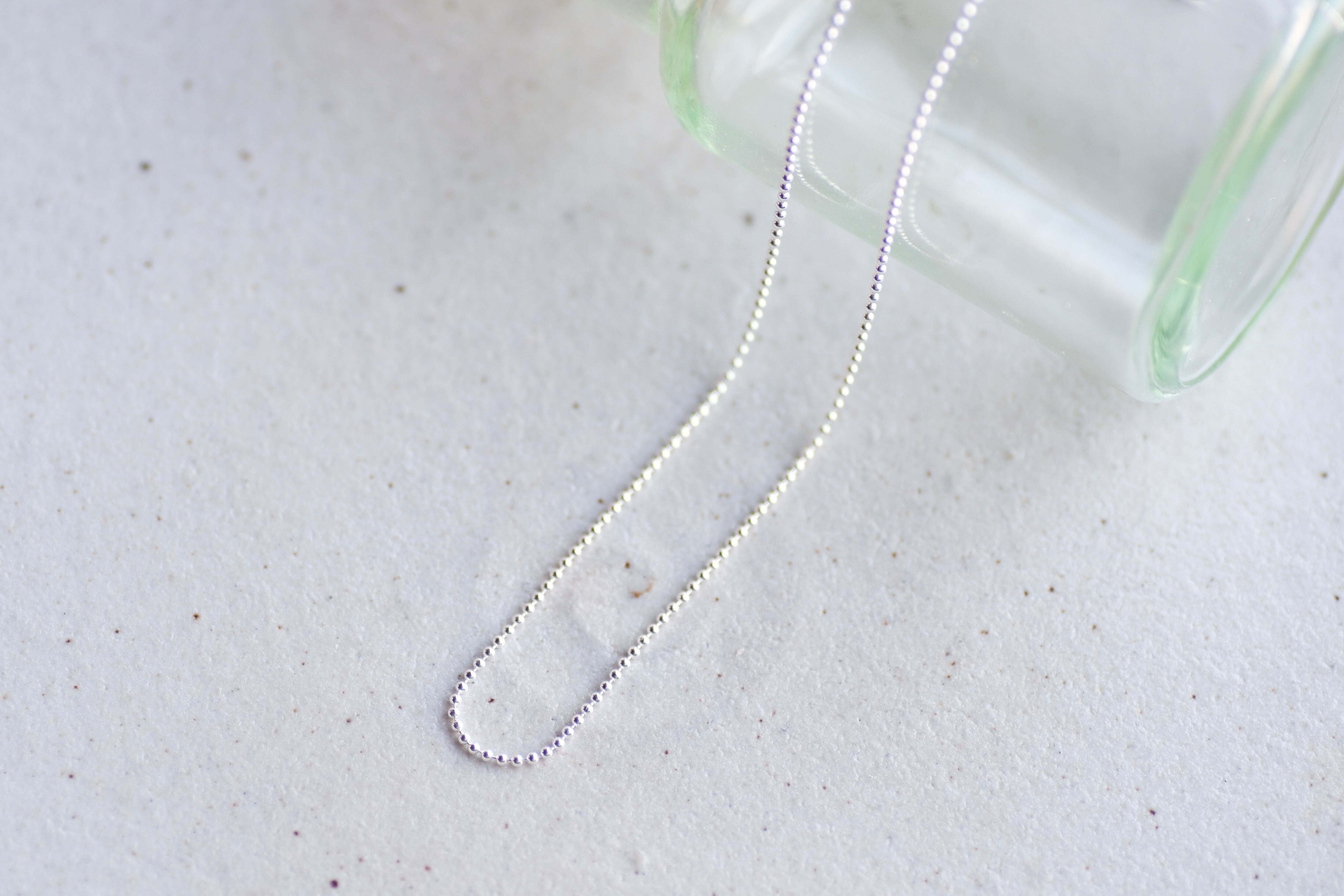 Ball Bead Necklace Chain SV925 <1.2mm/45cm> / ボールチェーン <1.2mm/45cm>