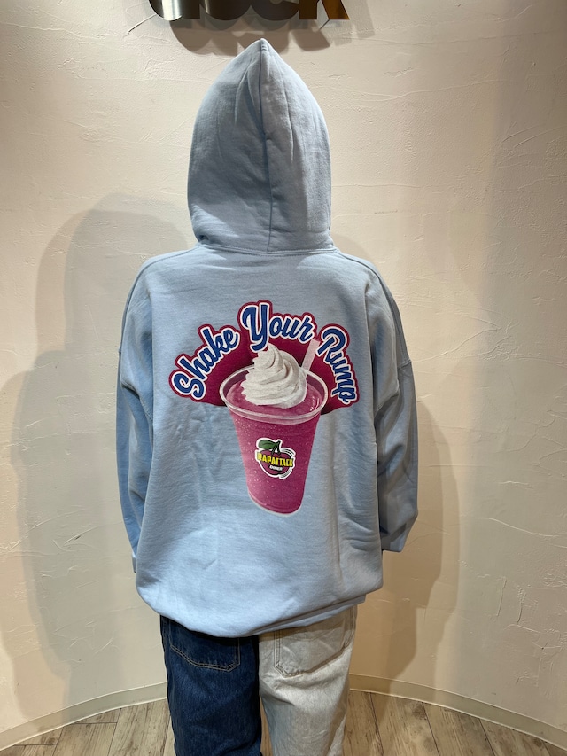 ＲＡＰ ＡＴＴＡＣＫ　”DINER　shake” パステルカラー ＨＯＯＤＩＥ　L・blue　２ＸＬ