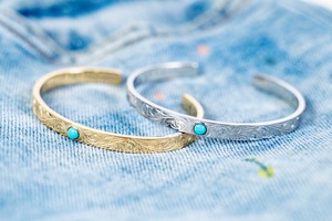 【316L Hawaiian turquoise bangle】