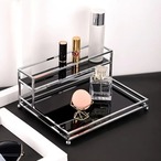 小物 収納 ラック 化粧品収納 2層 収納棚 メイクアップオーガナイザー アクセサリー 玄関 おしゃれ 北欧