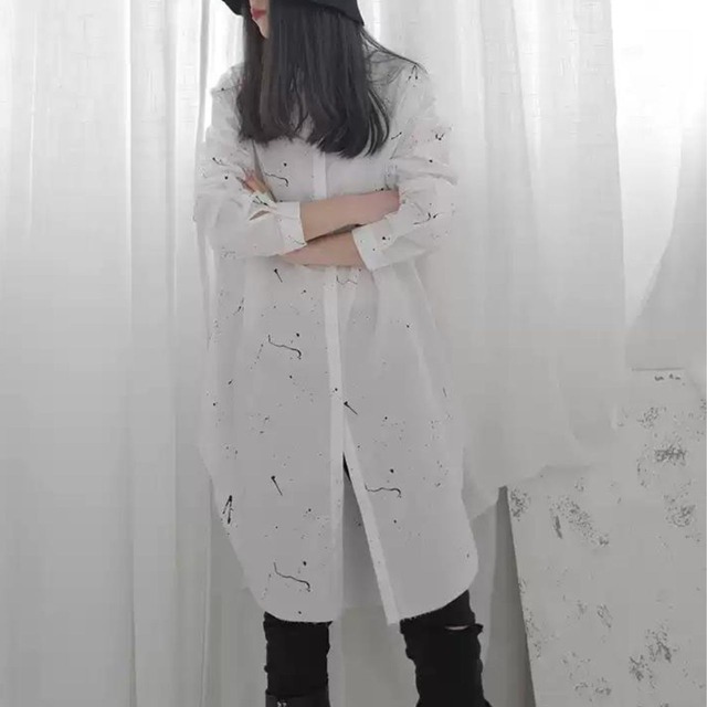 Graffiti long shirt C0422