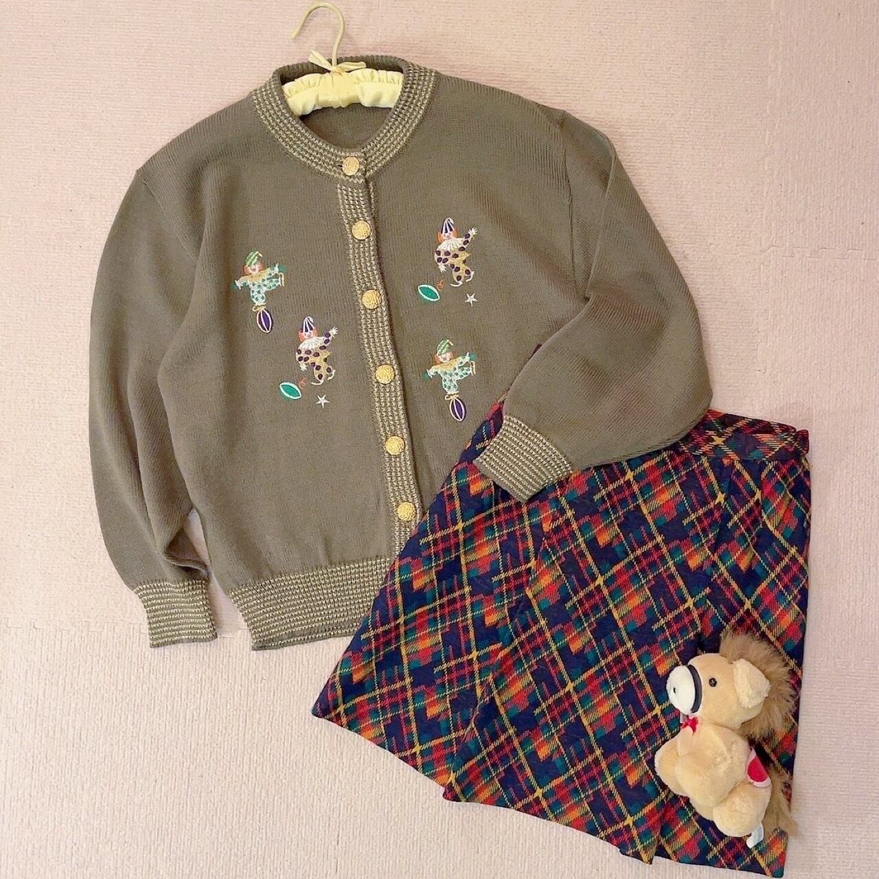 pierrot gold button knit cardigan