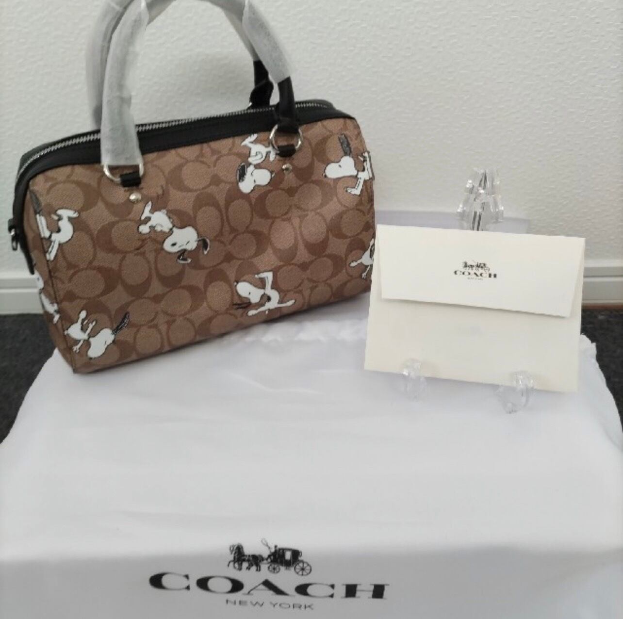 COACH コーチ スヌーピー コラボ ミニボストンバッグ | ebisuya.