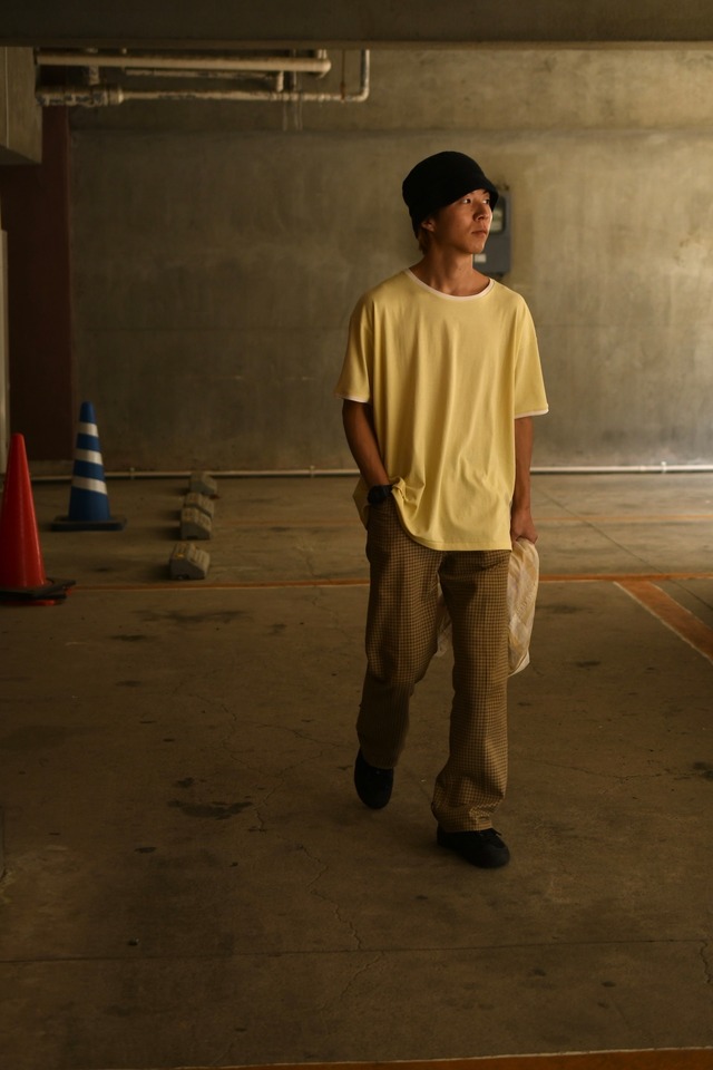 BISOWN / PIMA MOKLODI PIMA MOKLODI RINGER TEE (YELLOW×WHITE)