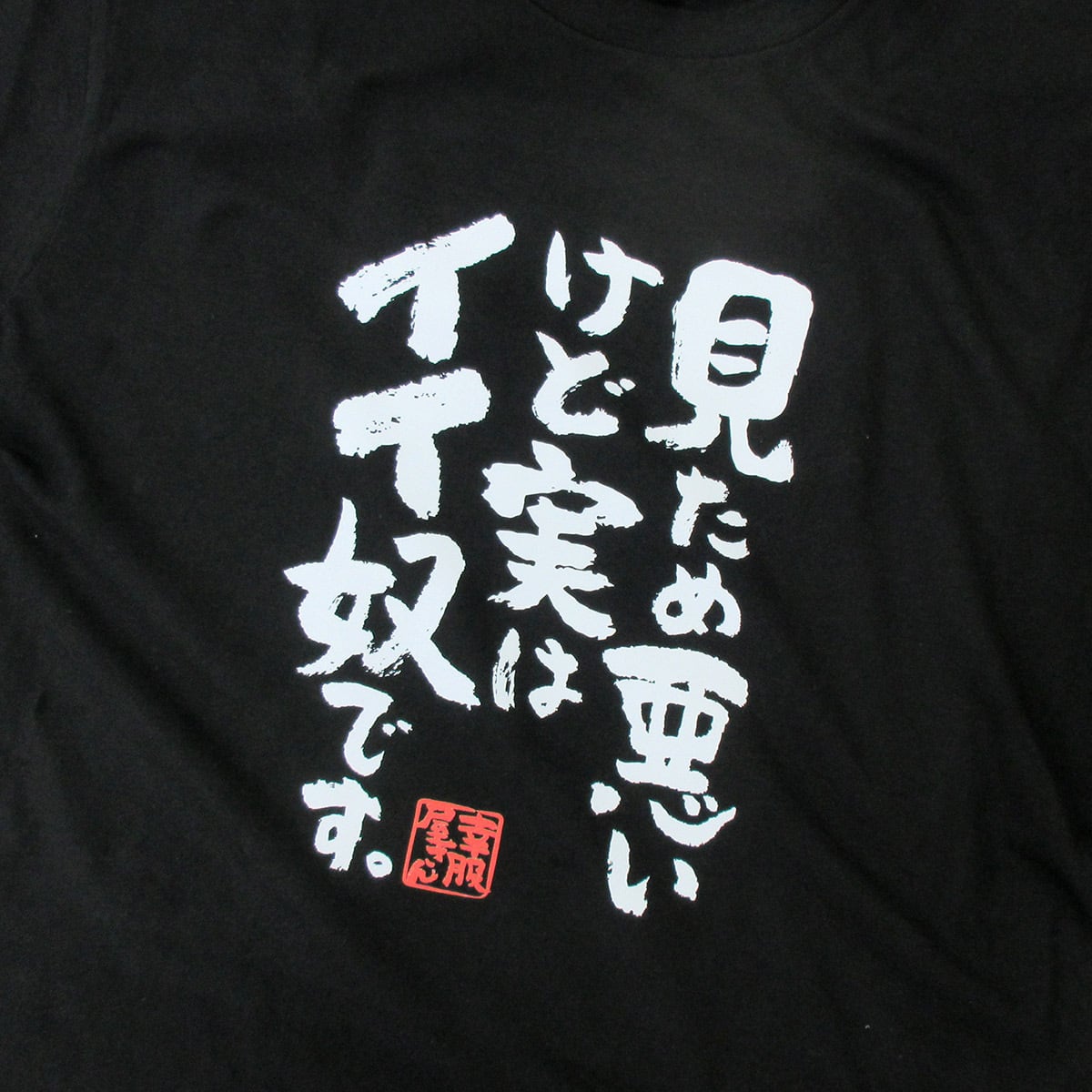 見ため悪いけど実はイイ奴です。 おもしろ 漢字Tシャツ ka400-59 容姿 怖い 強面 ルッキズム