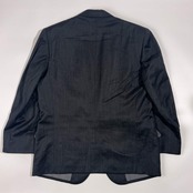 80s Christian Dior MONSIEUR クリスチャンディオール 刻印ボタン 2B テーラードジャケット 87-92-165/ダークグレー メンズ  ビンテージ