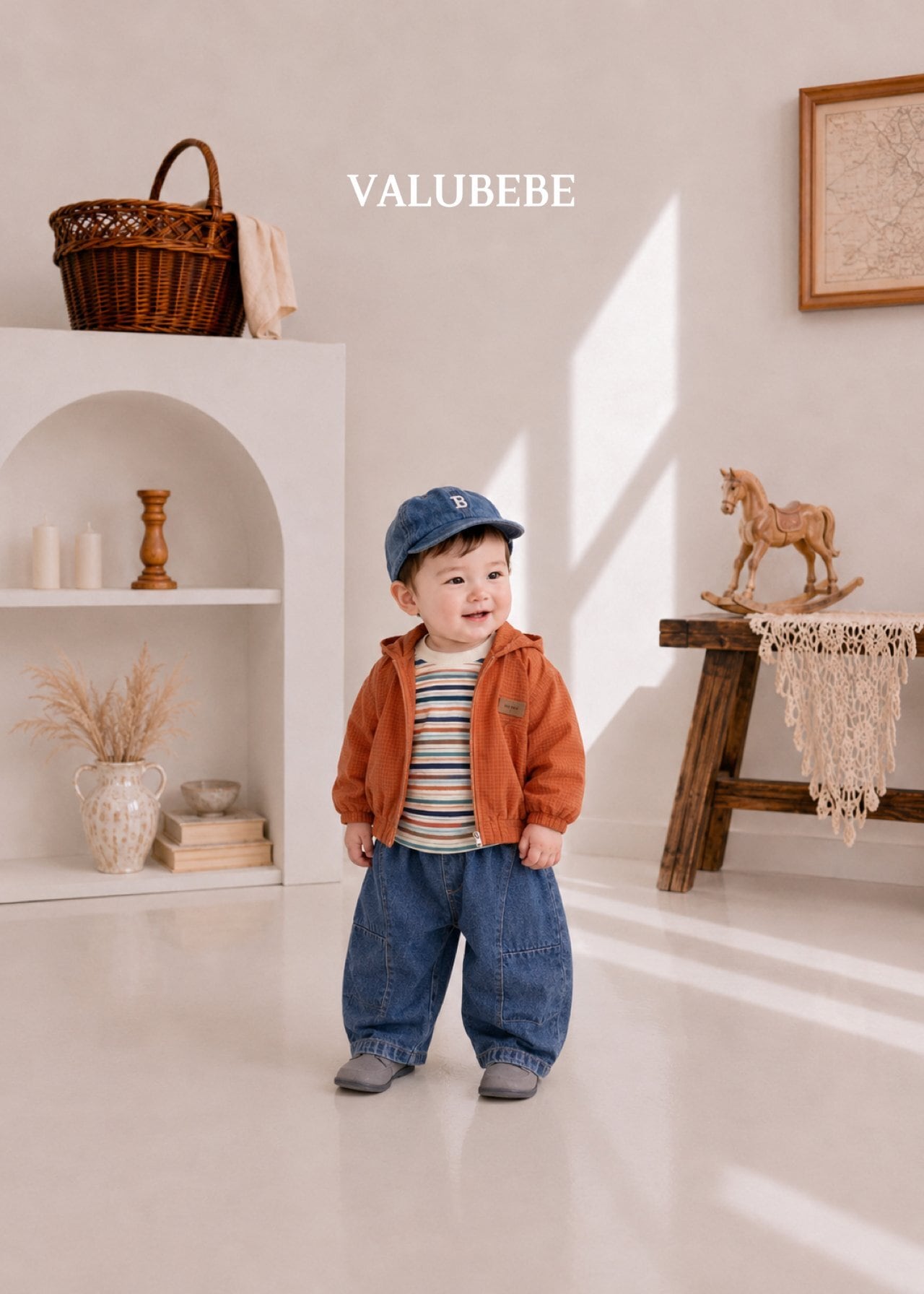 送料無料【予約】/ パムストライプTシャツ / valubebe