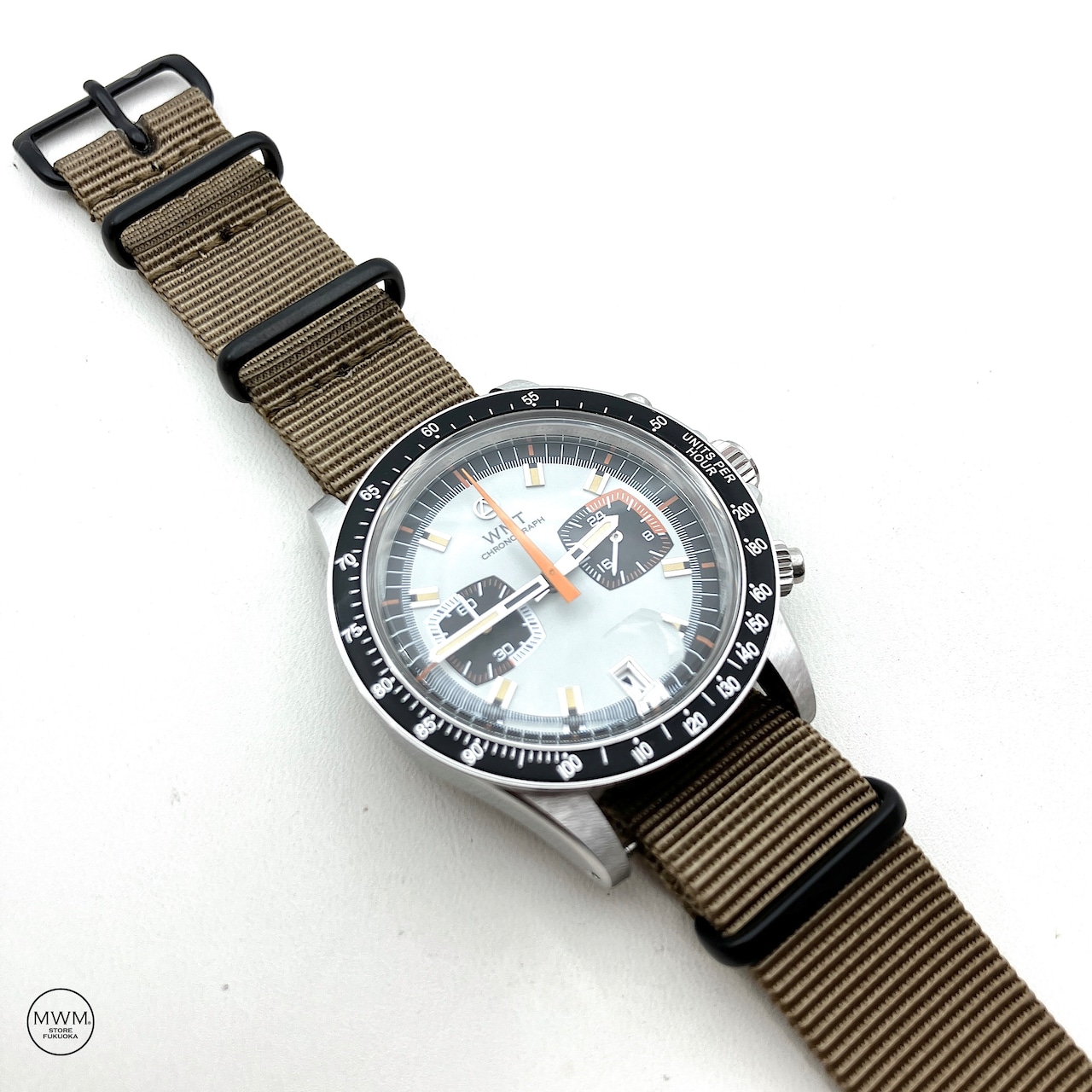 PVDプレミアムNATOストラップ カーキ 18mm 腕時計ベルト