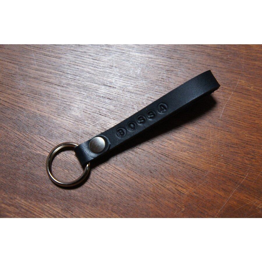 BOSSA ヌメ革製 キーホルダー キーリング BB2 牛革製 本革製 レザー