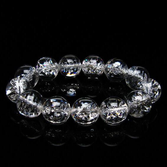 アイリスクォーツ 水晶 ブレスレット 18mm 一点物 おまかせ便 111-20253