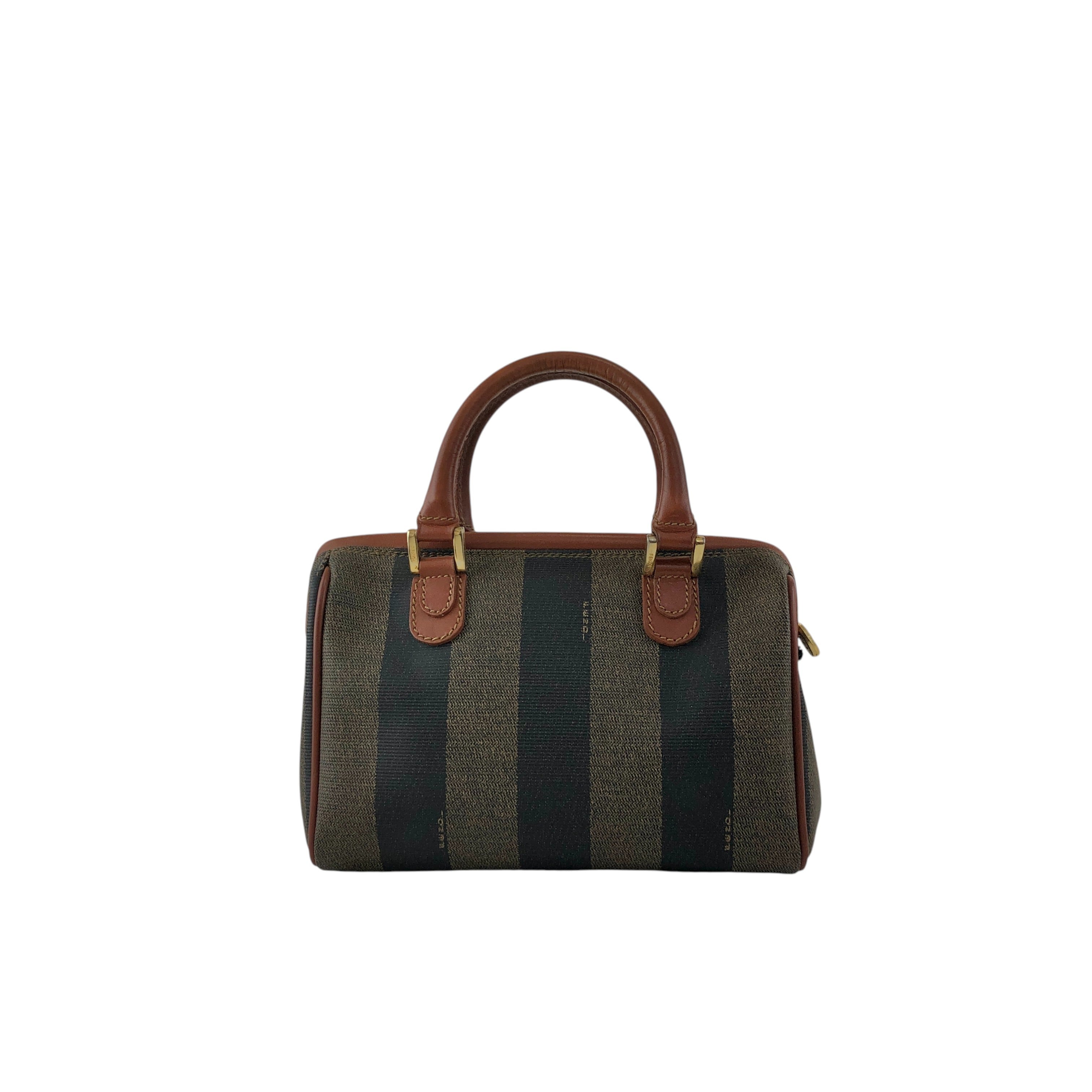 【FENDI】ペカン柄 ショルダーバッグ　FFロゴ FENDI フェンディ ぺカン ショルダーバッグ ブラウン FFロゴ PVC 2WAY