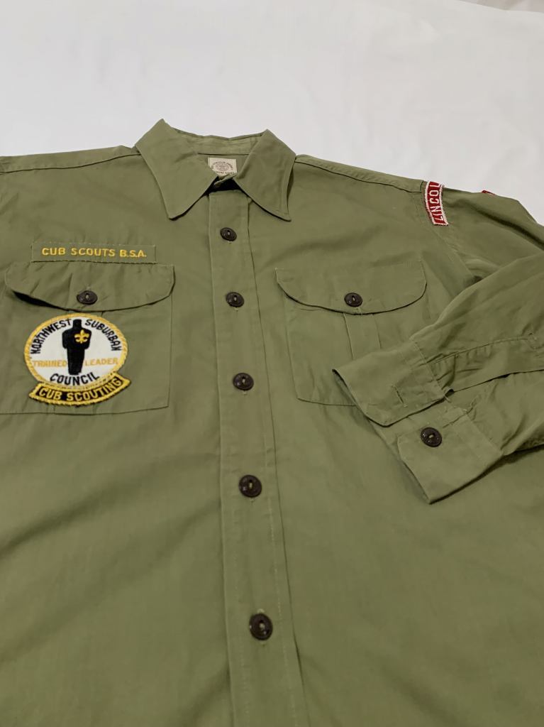 1950~60's Long Sleeve Shirt with Gusset "Boy Scout"