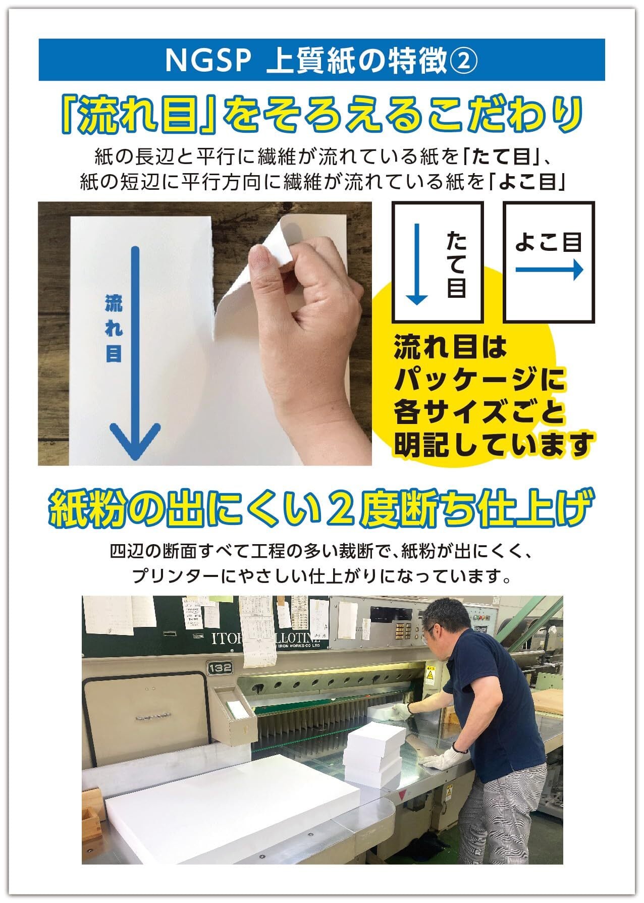 超厚口 】A4 上質紙 180㎏ 縦目（T目）50枚 日本製紙 NPI上質 (A4 50枚