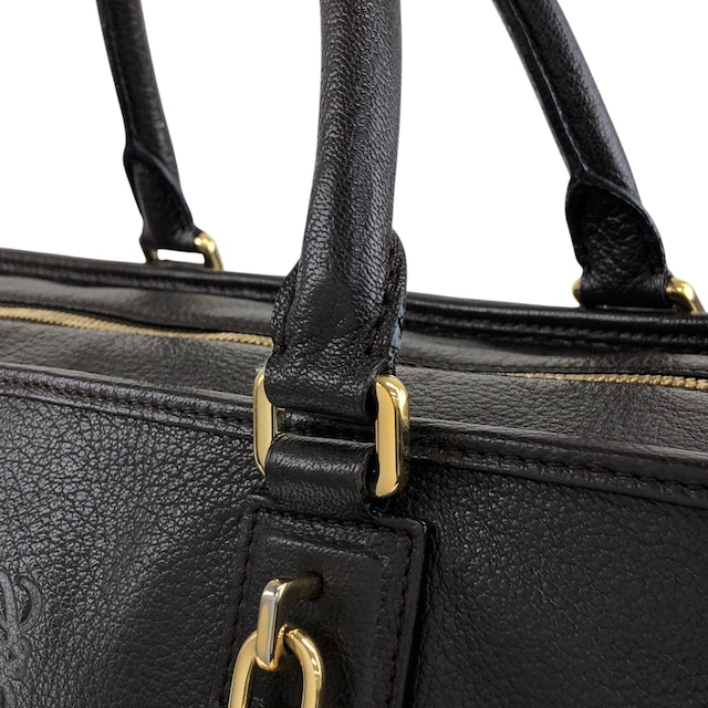 LOEWE ロエベ アマソナ36 ハンドバッグ ダークブラウン アナグラム レザー ボストンバッグ vintage ヴィンテージ オールド ihmrwb