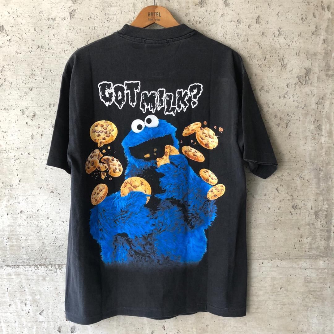 Nirvana Cookie Monster Tシャツ TH34 Tシャツ Nirvana ネバーマインド パロディ クッキーモンスター