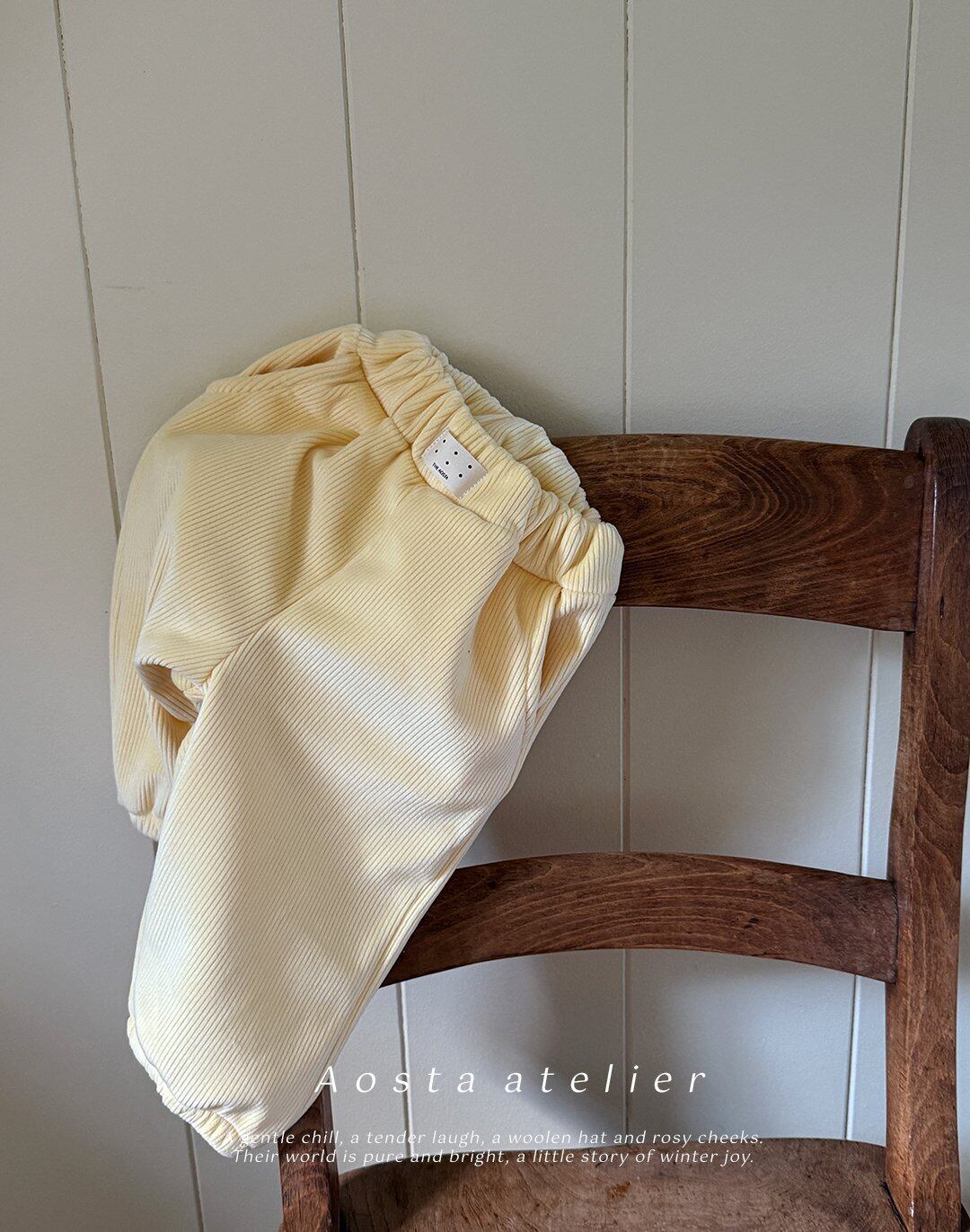 予約販売【Aosta】ポグンパンツ イエロー 70~110cm 2025 WINTER 韓国子供服