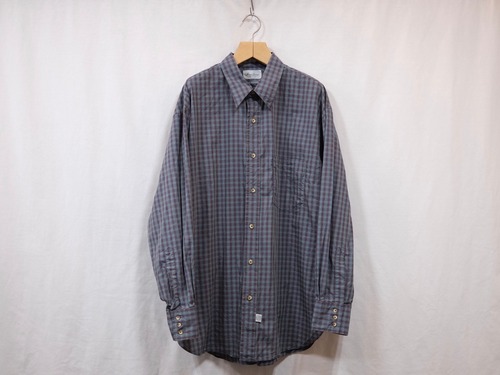 在庫有りMarvine Pontiak shirt makers”3Button Regular Collar SH BLUE NAVY CH “