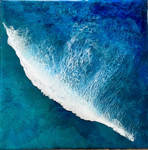 オーシャンレジンアート『アウトブレイク』24㎝×24㎝