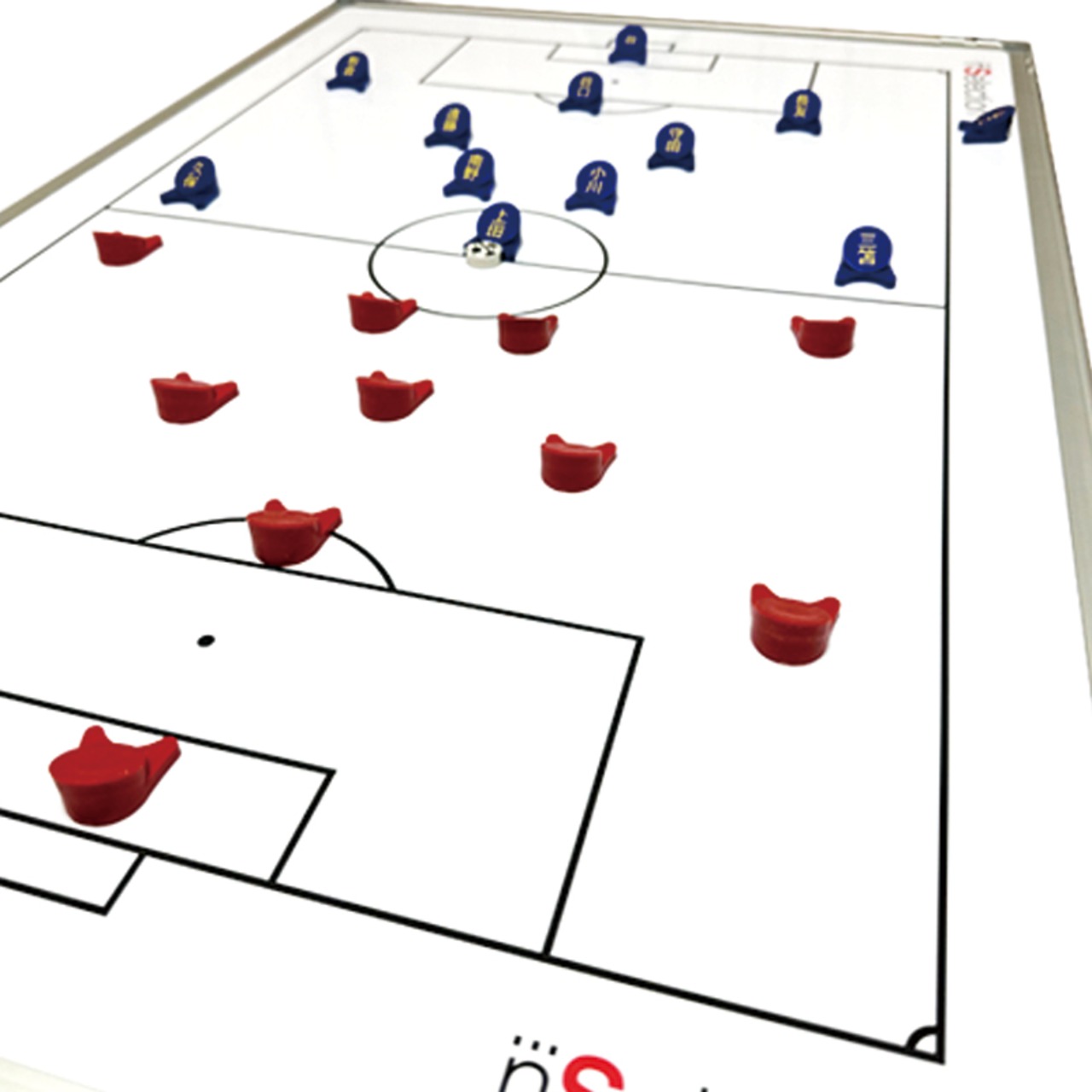 MagnaTore マグナトーレ サッカー作戦盤用 オリジナル人型マグネット 大サイズセット サッカー 青 赤 各12個 ボール2個セット 収納ポーチ付き