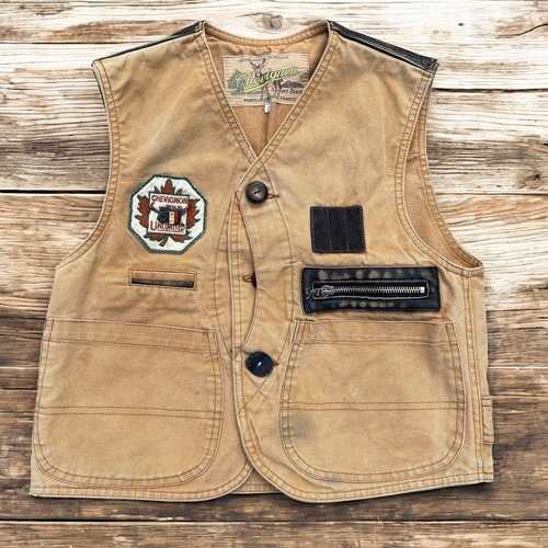 【KIDS】vintage canvas vest size:130〜140前後