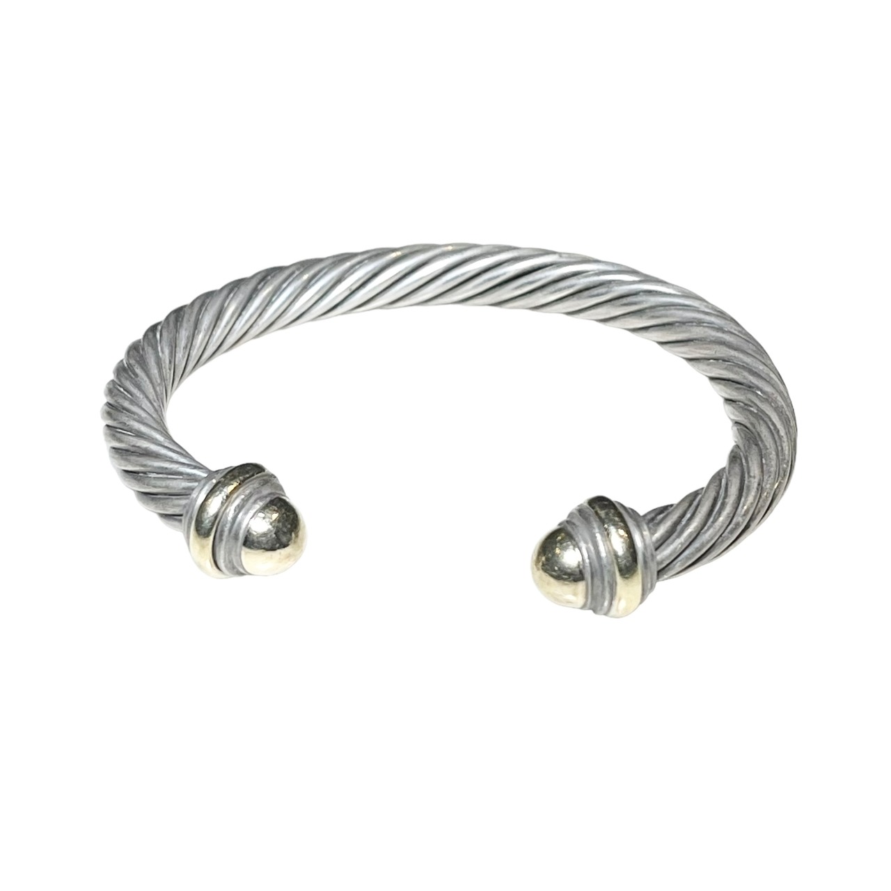 DAVID YURMAN heavy gauge silver × k14 bangle