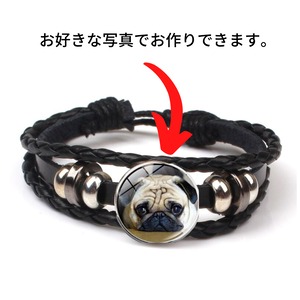 My dog bracelet  -black string-