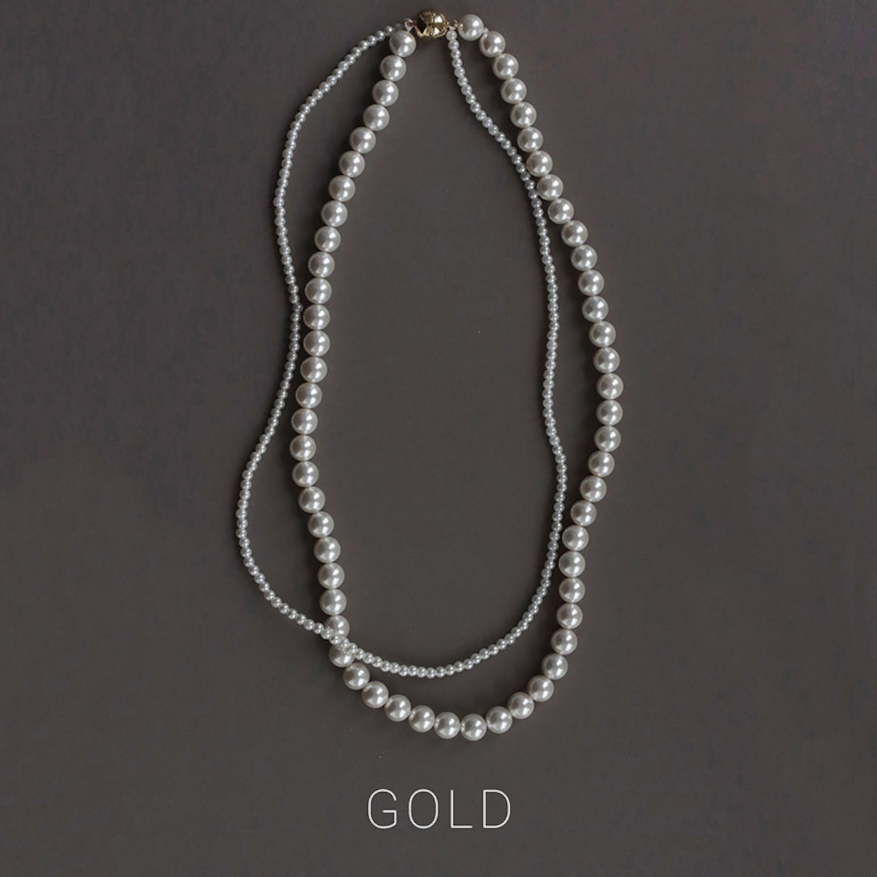 【ネコポス便】ネックレス マグネット金具 レディース 2連 パールネックレス 合金 シンプルネックレス 粒パール パール レディース ゴールド カジュアル フォーマル ネックレス 大人 女性 パールネックレス パール 小粒 合金 2192