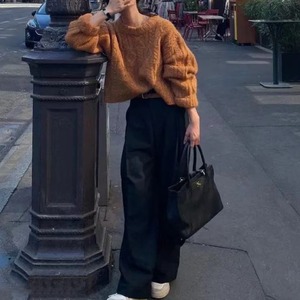 クルーネックツイストニットセーター 4color A00955