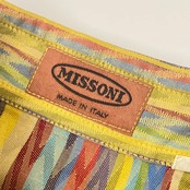 イタリア製 MISSONI ミッソーニ ストライプ 総柄 BD ボタンダウン 長袖シャツ 46/マルチ メンズ