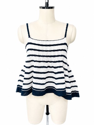 asymmetry striped seamless cami