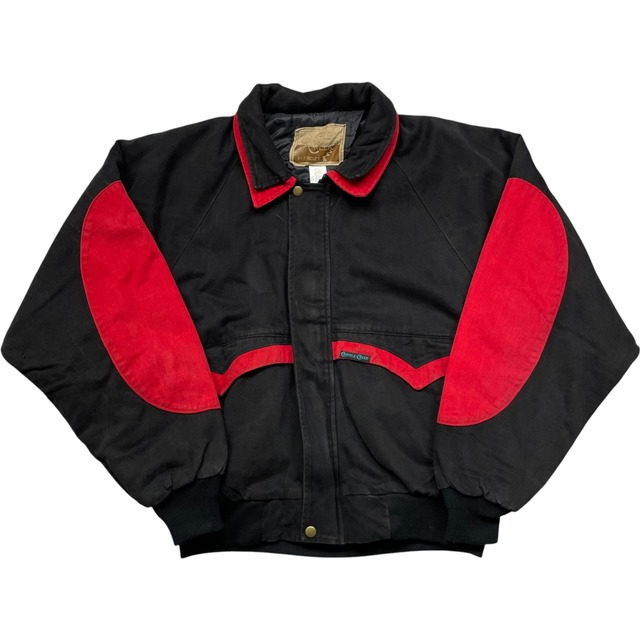 《L》RIPPLE REEK ジャケット アウター 短丈 ブラック レッド USA製 80年代〜 no.5076
