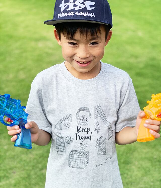 ゴールキーパーｔシャツ グレイ Keep Tryin 挑戦し続けろ Tisc16