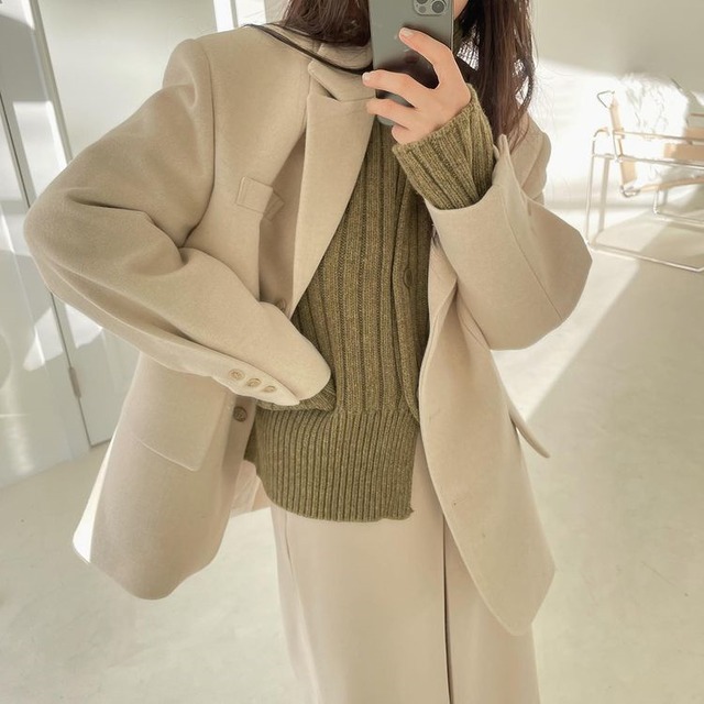 全２色厚手 スーツ コート カジュアル シンプル あったかい しっかりしている