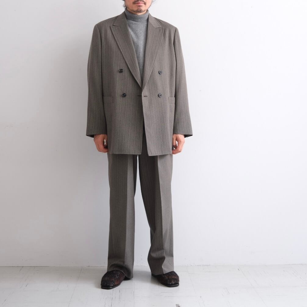 ULTERIOR” MELANGE HERRINGBONE STRIPE DB JKT” | Lapel online store