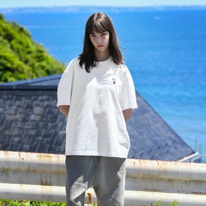 送料無料 【HIPANDA ハイパンダ】 男女兼用 ベーシック 刺繡 Tシャツ UNISEX BASIC EMBROIDERY SHORT SLEEVED T-SHIRT/ WHITE・ BLACK