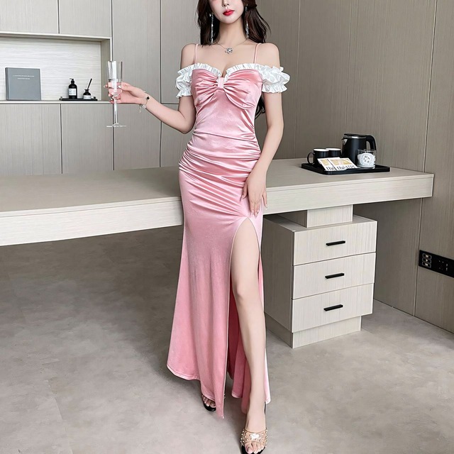 ロングドレス ～3XL（2色） K1872